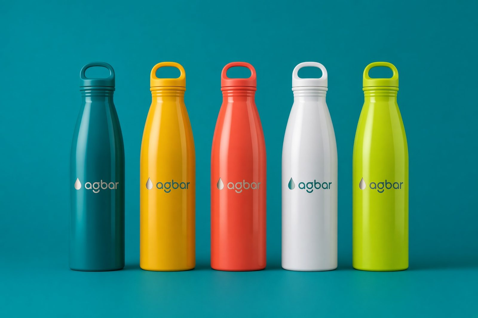 Botellas de aluminio en cinco colores, materiales de campaña